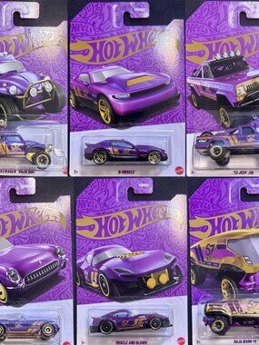 Hotwheels 57th Anniversary Full Set With Chase Purple and Gold